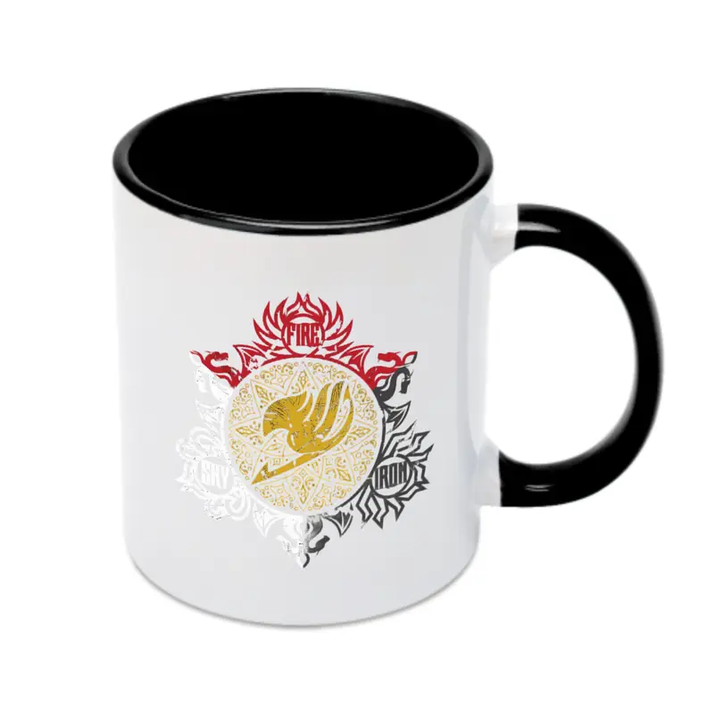 限定 フェアリーテイル　シンプルロゴ - カラフルマグカップ ・ 陶器 ・ 熱転写プリント ・ 鮮やかデザイン ・ 耐久性 高品質 ・ コーヒー お茶 ギフト用