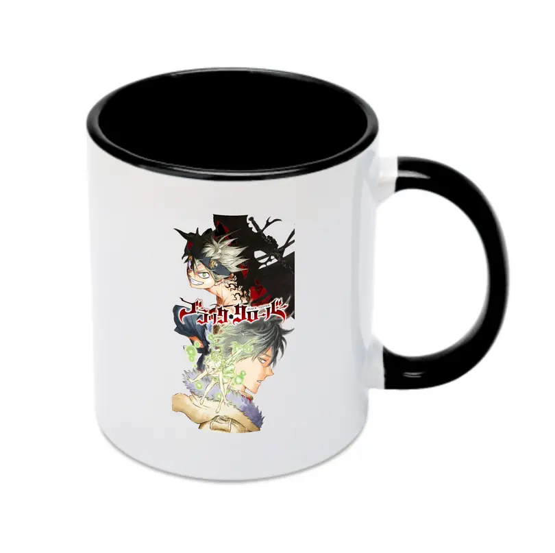 ブラッククローバー王都決戦 アスタ ノエル バトルシーン - カラフルマグカップ ・ 陶器 ・ 熱転写プリント ・ 鮮やかデザイン ・ 耐久性 高品質 ・ コーヒー お茶 ギフト用