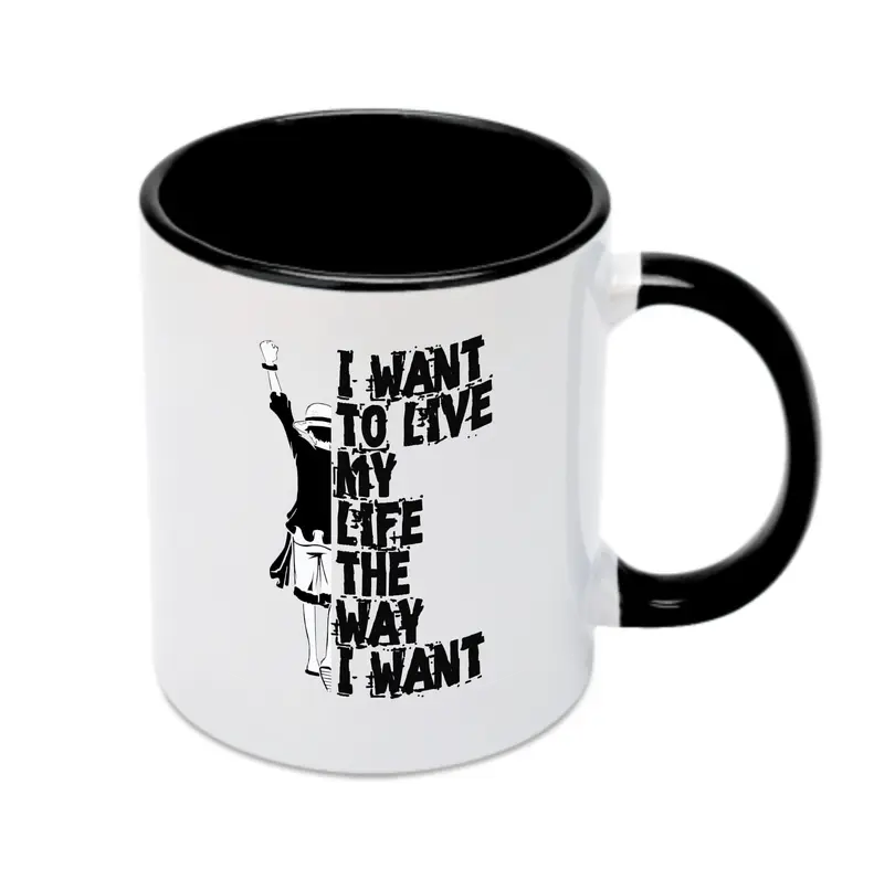 ワンピース ルフィ - カラフルマグカップ ・ 陶器 ・ 熱転写プリント ・ 鮮やかデザイン ・ 耐久性 高品質 ・ コーヒー お茶 ギフト用