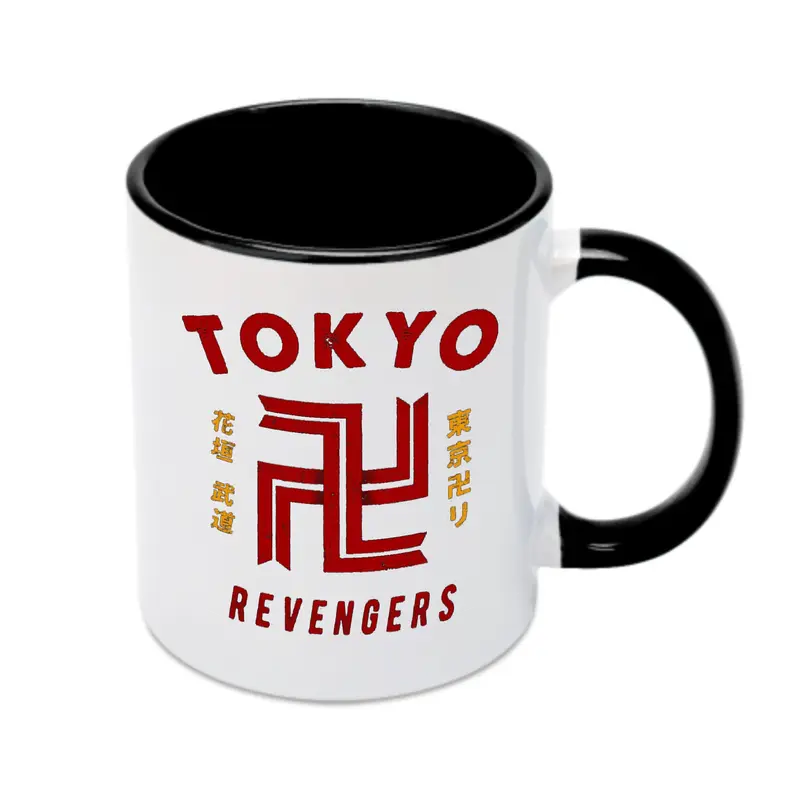 東京卍リベンジャーズシンプルロゴ - カラフルマグカップ ・ 陶器 ・ 熱転写プリント ・ 鮮やかデザイン ・ 耐久性 高品質 ・ コーヒー お茶 ギフト用