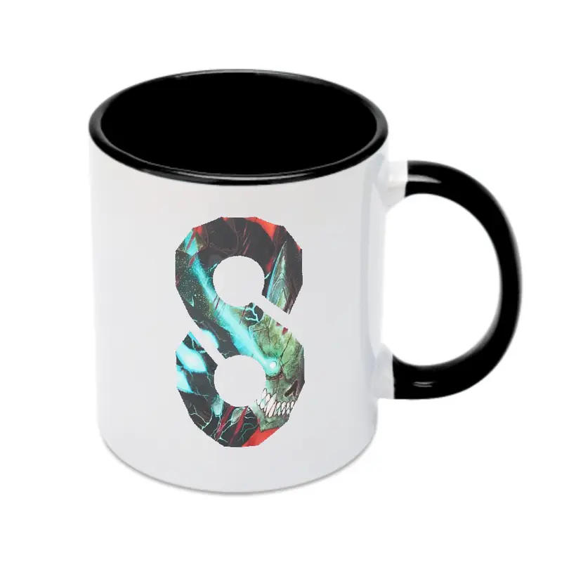 怪獣8号 日比野カフカ 番号８ロゴ - カラフルマグカップ ・ 陶器 ・ 熱転写プリント ・ 鮮やかデザイン ・ 耐久性 高品質 ・ コーヒー お茶 ギフト用