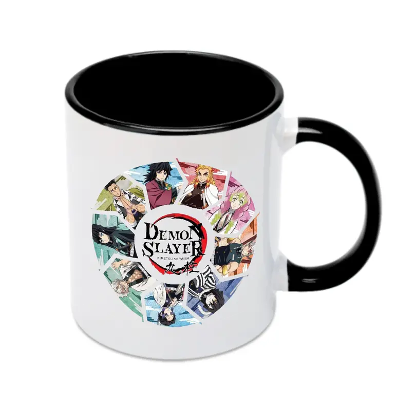 鬼滅の刃 柱合会議 - カラフルマグカップ ・ 陶器 ・ 熱転写プリント ・ 鮮やかデザイン ・ 耐久性 高品質 ・ コーヒー お茶 ギフト用