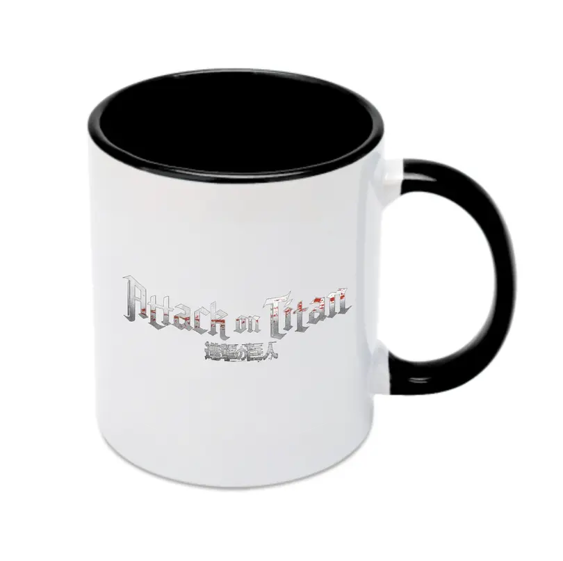 進撃の巨人 シンプルロゴ - カラフルマグカップ ・ 陶器 ・ 熱転写プリント ・ 鮮やかデザイン ・ 耐久性 高品質 ・ コーヒー お茶 ギフト用