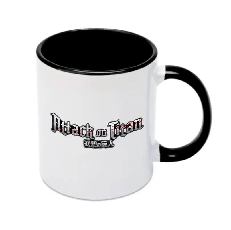 進撃の巨人 シンプルロゴ - カラフルマグカップ ・ 陶器 ・ 熱転写プリント ・ 鮮やかデザイン ・ 耐久性 高品質 ・ コーヒー お茶 ギフト用