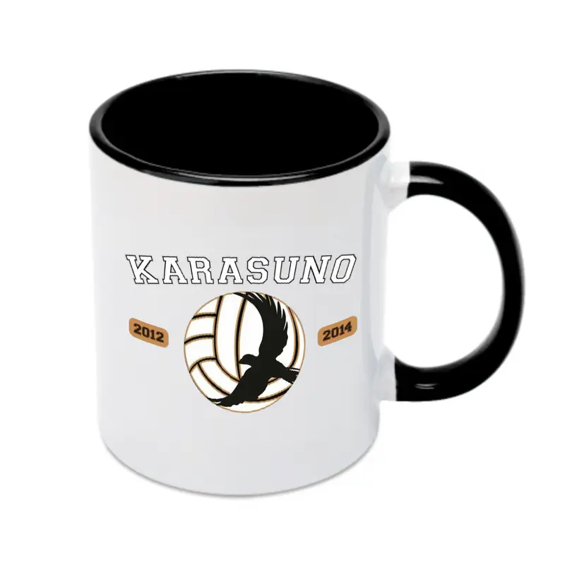 ハイキュー！！烏野高校シンプルロゴ - カラフルマグカップ ・ 陶器 ・ 熱転写プリント ・ 鮮やかデザイン ・ 耐久性 高品質 ・ コーヒー お茶 ギフト用