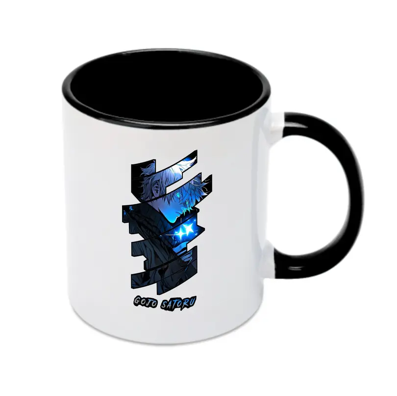 呪術廻戦 五条悟 戦闘シーン - カラフルマグカップ ・ 陶器 ・ 熱転写プリント ・ 鮮やかデザイン ・ 耐久性 高品質 ・ コーヒー お茶 ギフト用