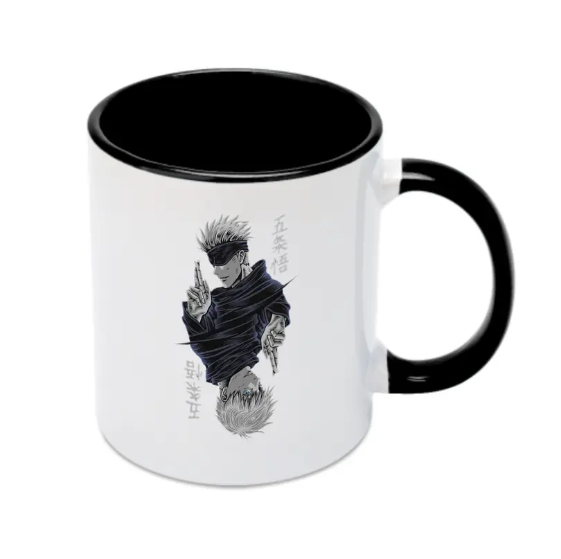 呪術廻戦 五条悟最強 - カラフルマグカップ ・ 陶器 ・ 熱転写プリント ・ 鮮やかデザイン ・ 耐久性 高品質 ・ コーヒー お茶 ギフト用