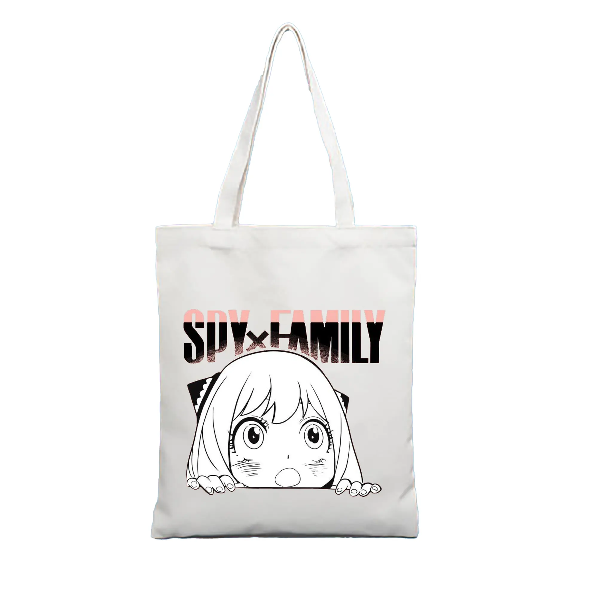 SPY×FAMILY アーニャ フォージャー家 - 縦型キャンバス手提げバッグ（トートバッグ） ・ キャンバス素材 ・ ショッピング用 ・ 軽量 丈夫 お手入れ簡単