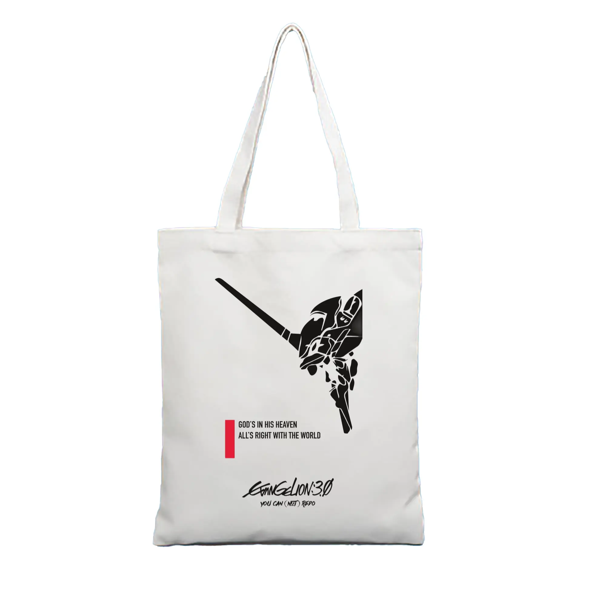 エヴァンゲリオン EVA初号機 - 縦型キャンバス手提げバッグ（トートバッグ） ・ キャンバス素材 ・ ショッピング用 ・ 軽量 丈夫 お手入れ簡単