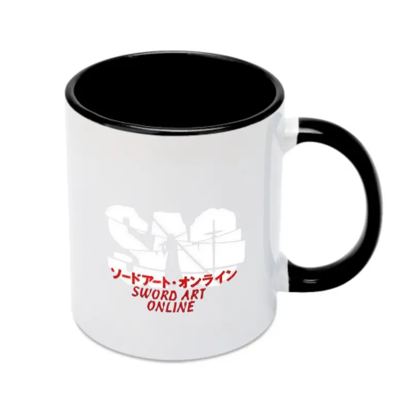 ソードアートオンライン シンプルロゴ - カラフルマグカップ ・ 陶器 ・ 熱転写プリント ・ 鮮やかデザイン ・ 耐久性 高品質 ・ コーヒー お茶 ギフト用