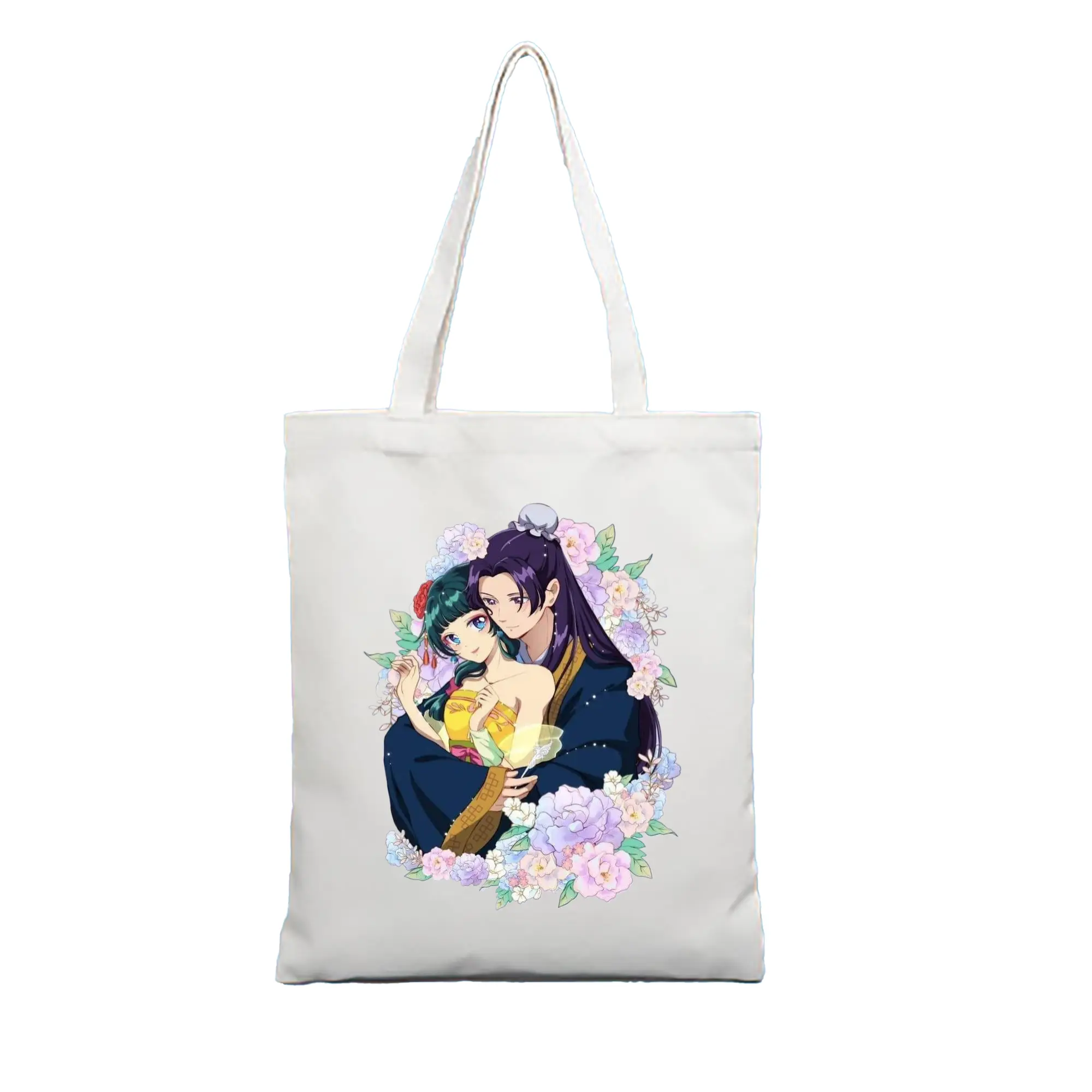 薬屋のひとりごと壬氏 謎解き 宮廷生活 - 縦型キャンバス手提げバッグ（トートバッグ） ・ キャンバス素材 ・ ショッピング用 ・ 軽量 丈夫 お手入れ簡単