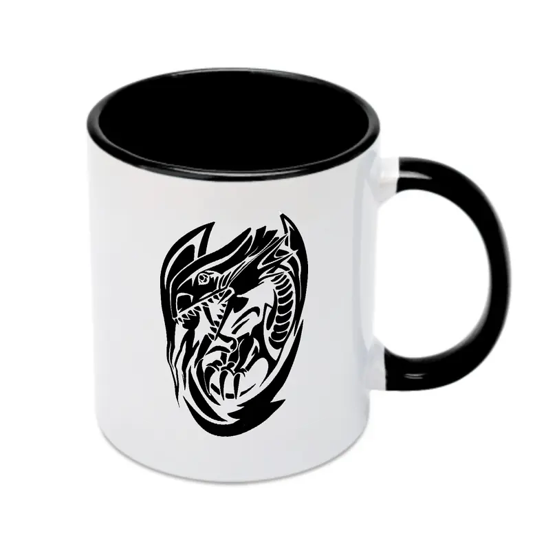 遊戯王 ブルーアイズホワイトドラゴン - カラフルマグカップ ・ 陶器 ・ 熱転写プリント ・ 鮮やかデザイン ・ 耐久性 高品質 ・ コーヒー お茶 ギフト用