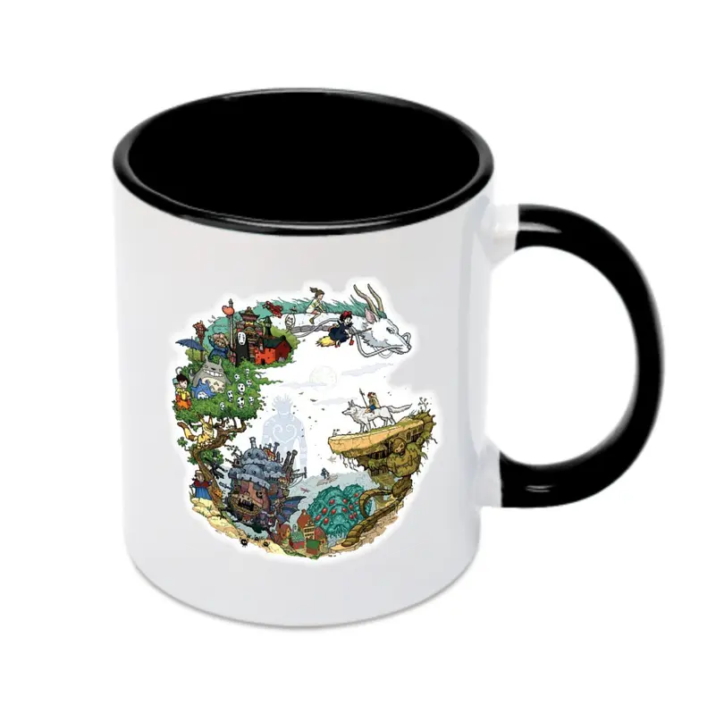 千と千尋の神隠し　神秘の世界 - カラフルマグカップ ・ 陶器 ・ 熱転写プリント ・ 鮮やかデザイン ・ 耐久性 高品質 ・ コーヒー お茶 ギフト用