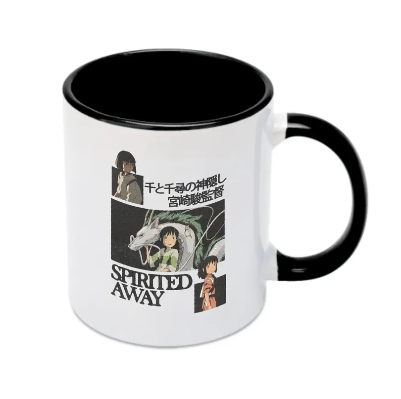 千と千尋の神隠し千尋とハク 宮崎駿監督 - カラフルマグカップ ・ 陶器 ・ 熱転写プリント ・ 鮮やかデザイン ・ 耐久性 高品質 ・ コーヒー お茶 ギフト用