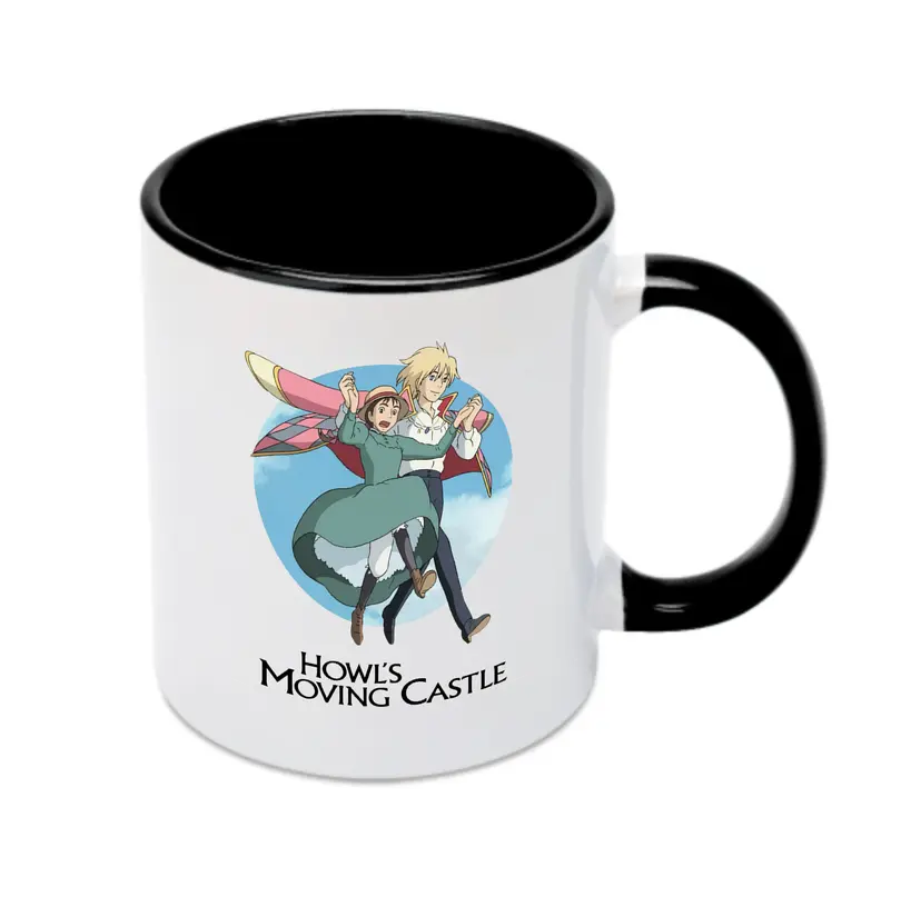 ハウルの動く城 ハウルとソフィー - カラフルマグカップ ・ 陶器 ・ 熱転写プリント ・ 鮮やかデザイン ・ 耐久性 高品質 ・ コーヒー お茶 ギフト用