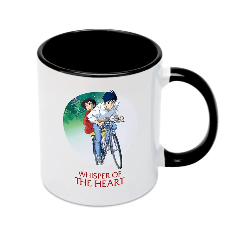 耳をすませば心の声 月島雫 天沢聖司 心の声 - カラフルマグカップ ・ 陶器 ・ 熱転写プリント ・ 鮮やかデザイン ・ 耐久性 高品質 ・ コーヒー お茶 ギフト用