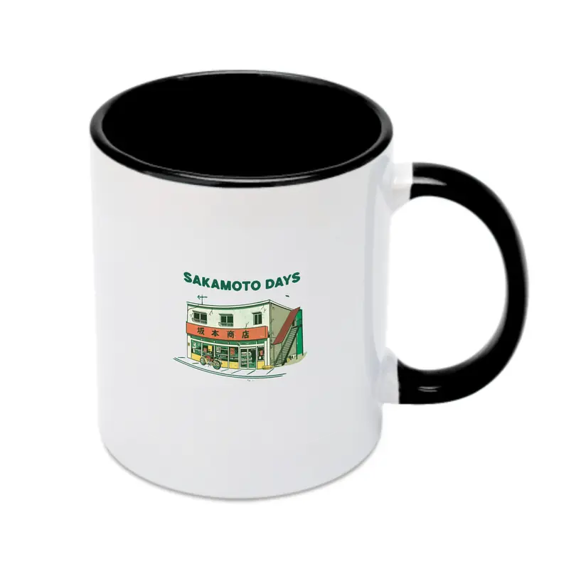 Sakamoto Days サカモト商店 - カラフルマグカップ ・ 陶器 ・ 熱転写プリント ・ 鮮やかデザイン ・ 耐久性 高品質 ・ コーヒー お茶 ギフト用