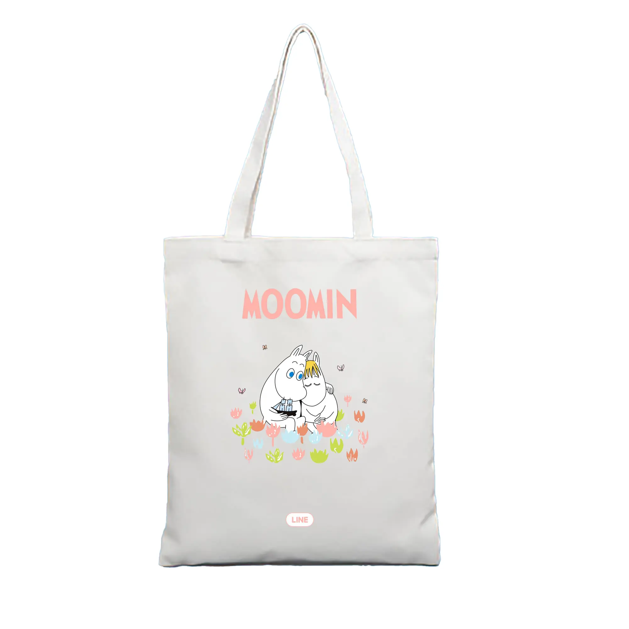 Moomin  スノークのおじょあまいじかん ラブラブうさん - 縦型キャンバス手提げバッグ（トートバッグ） ・ キャンバス素材 ・ ショッピング用 ・ 軽量 丈夫 お手入れ簡単