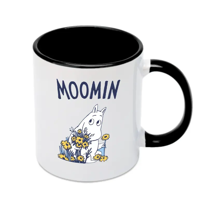 Moomin ムーミンの花と緑の世界 - カラフルマグカップ ・ 陶器 ・ 熱転写プリント ・ 鮮やかデザイン ・ 耐久性 高品質 ・ コーヒー お茶 ギフト用